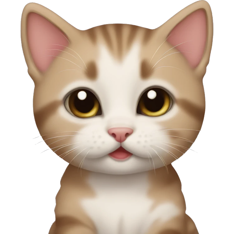 Bruine baby kitten  emoji