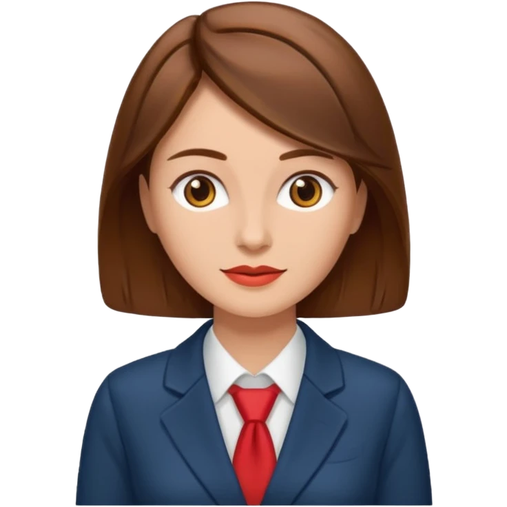 economist woman, brown hair emoji