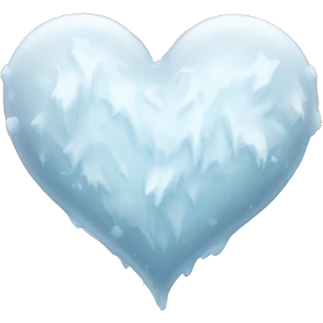 White freezing heart emoji