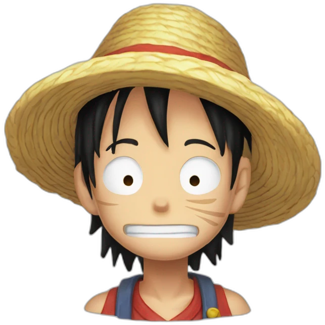 Luffy triste qui est en train de voir sin frère mourir emoji
