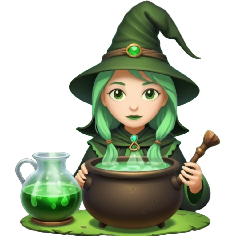 green witch cooking potion emoji