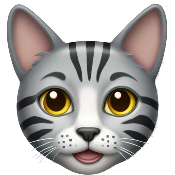 gray striped cat emoji