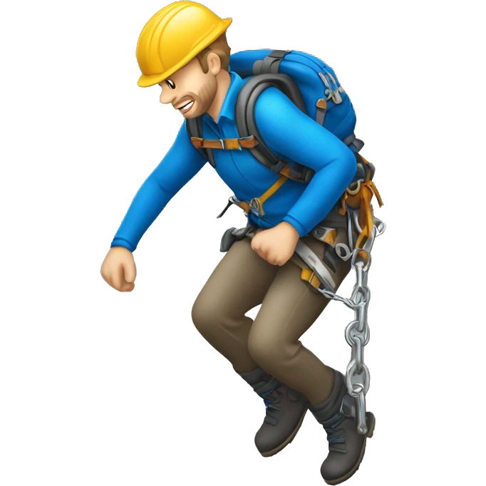 a realistoc climbing blue carabineer  emoji