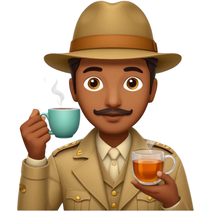 Gabar singh in sholay movie, taken cup of ttea emoji