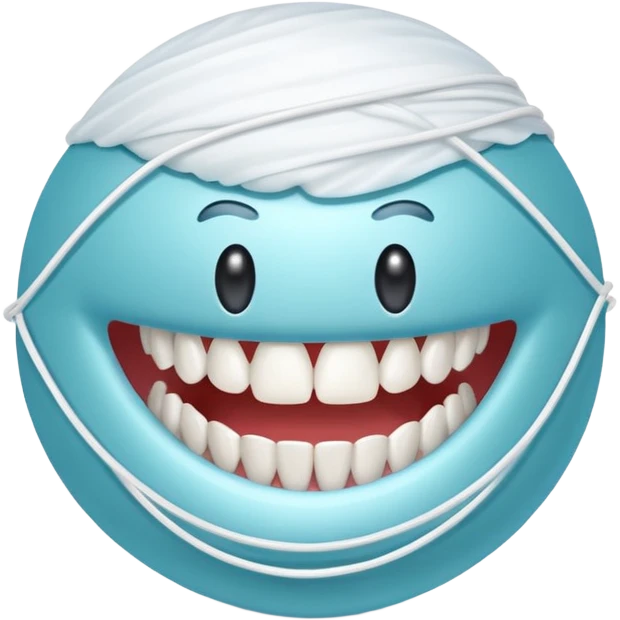 A ball of dental floss  emoji