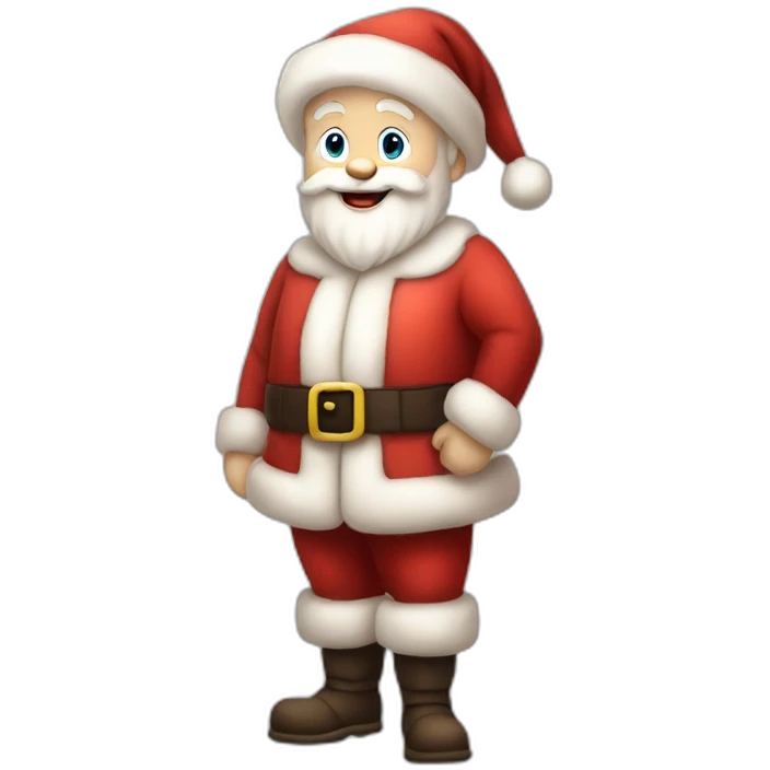 pale skin santa claus full body emoji