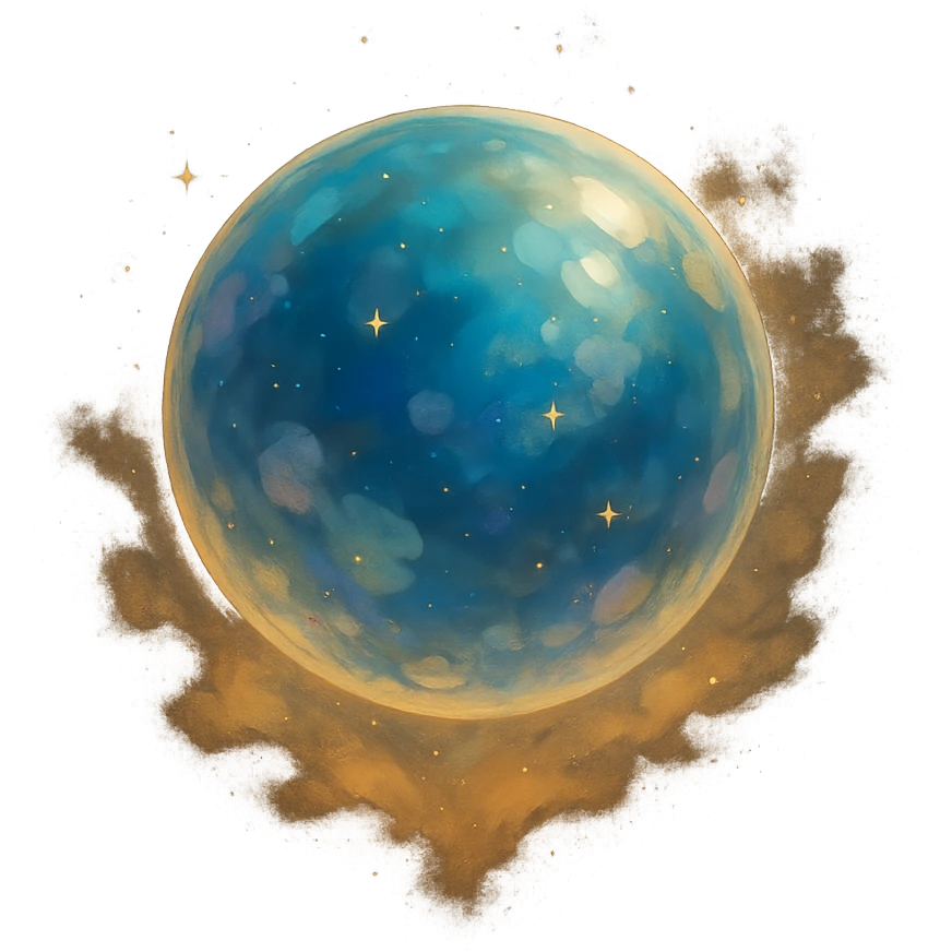 floating crystal orb, dreamy lighting, mystical and magical, no background emoji