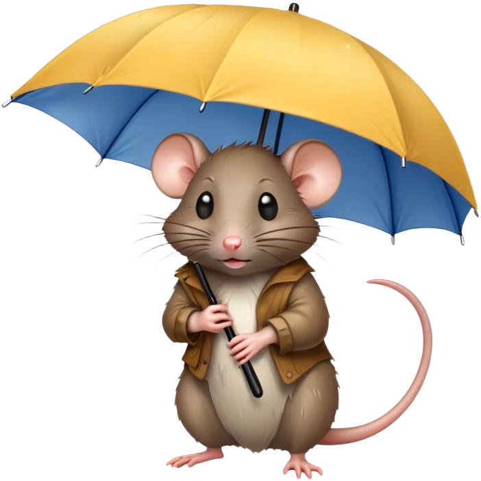 A rat with an umbrella  emoji