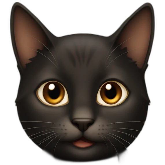 photo black brown cat smile emoji