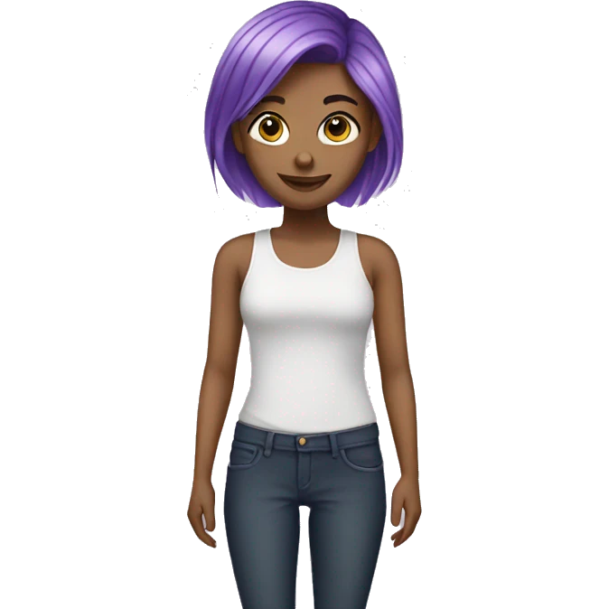 Girl with purple hair  emoji