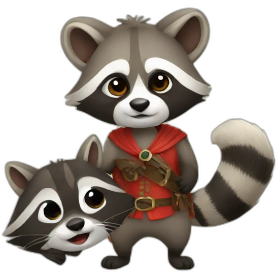 Raccoon and italy emoji