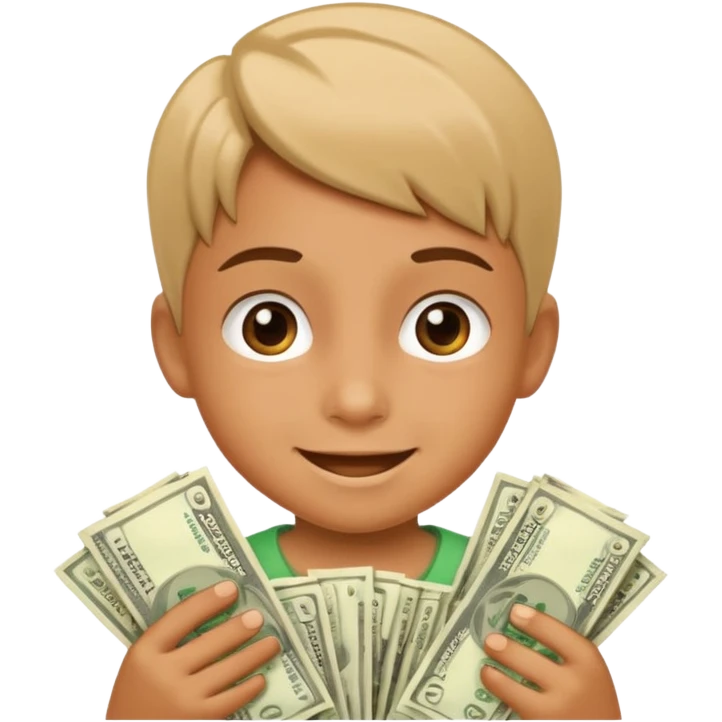 child with money emoji