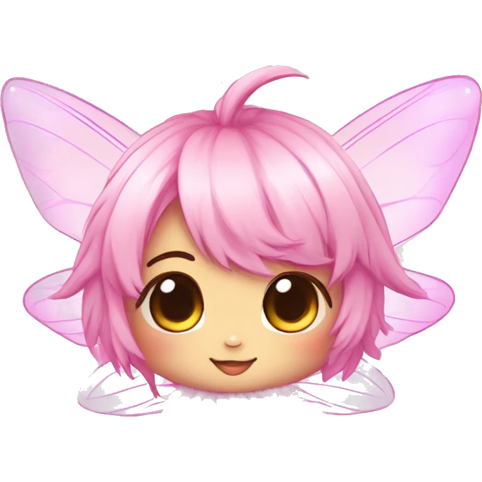 Anthro Shiny Pastel Pink Anime Chibi Fairy-Fakémon Fur Sona emoji