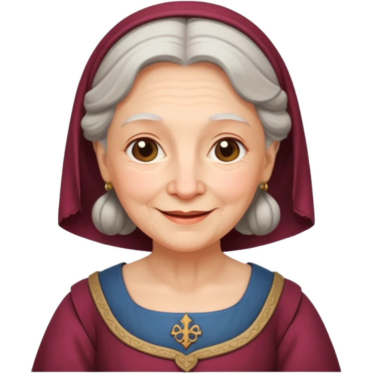 The kind and amiable grandmother in medieval fairy tales emoji