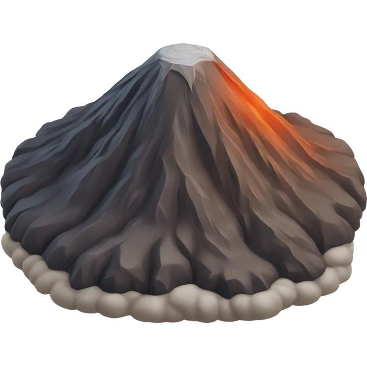 calm volcano, relief emoji