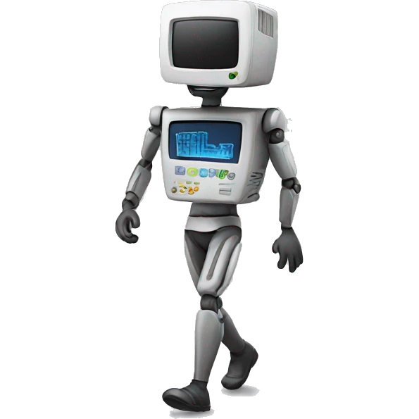 walking computer emoji