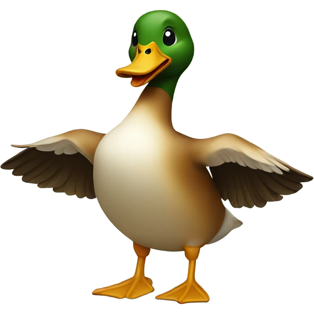 Duck pointing emoji