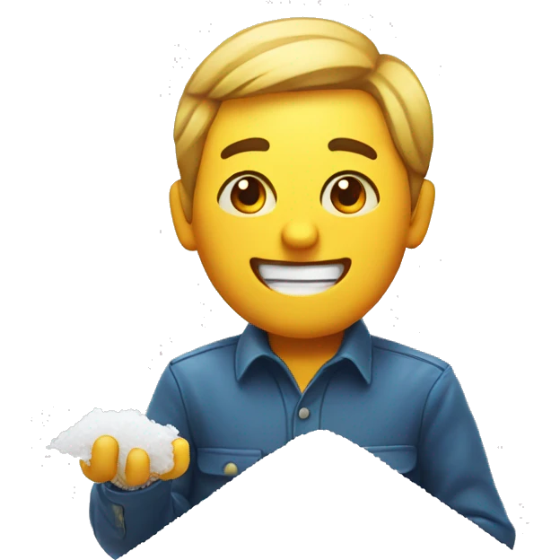 smiling emoji with a pile of salt emoji