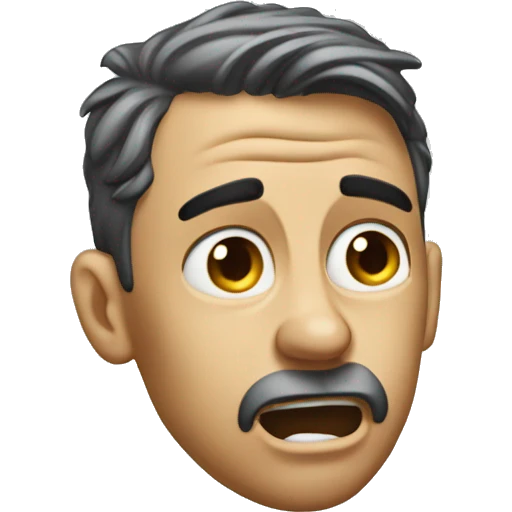 Photorealistic man scratches his head in confusion emoji