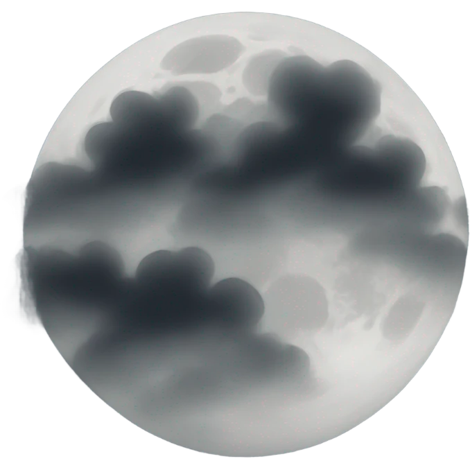 Moon behind clouds emoji