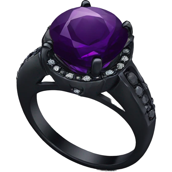 Black ring with dark purple diamond emoji
