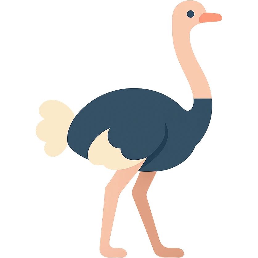 Ostrich emoji