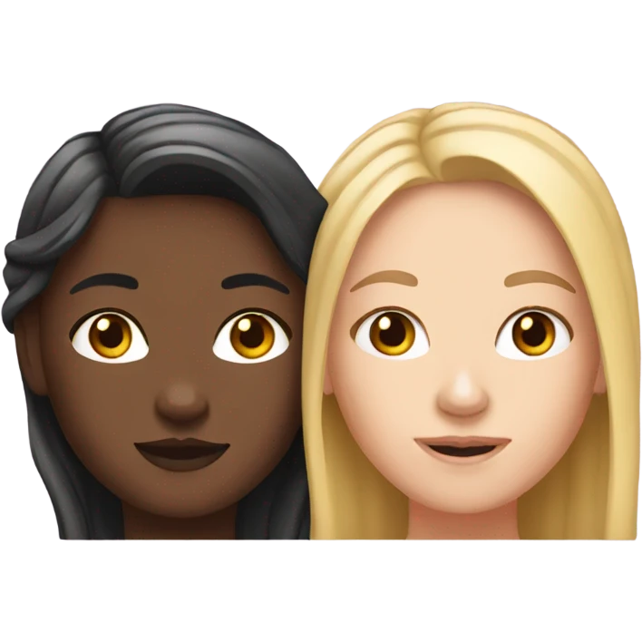 two white girls are friends emoji