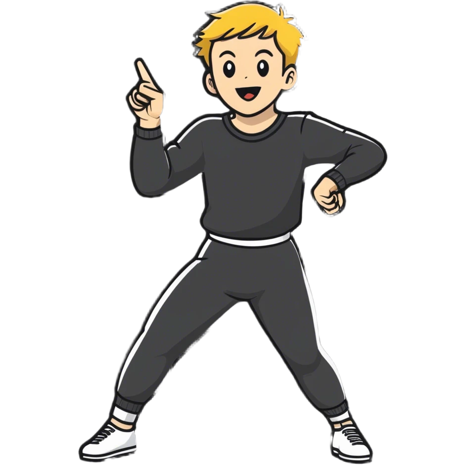 TEXT “Who are you? I am dancer!” emoji