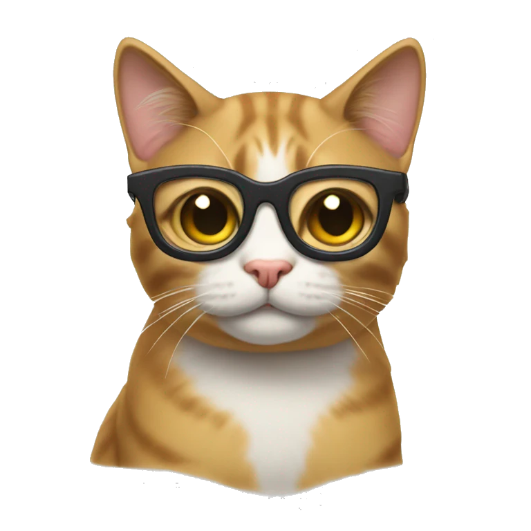 Gato con lentes emoji