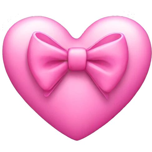 Pink Heart with bow  emoji