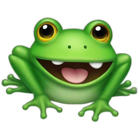 Frog on window emoji