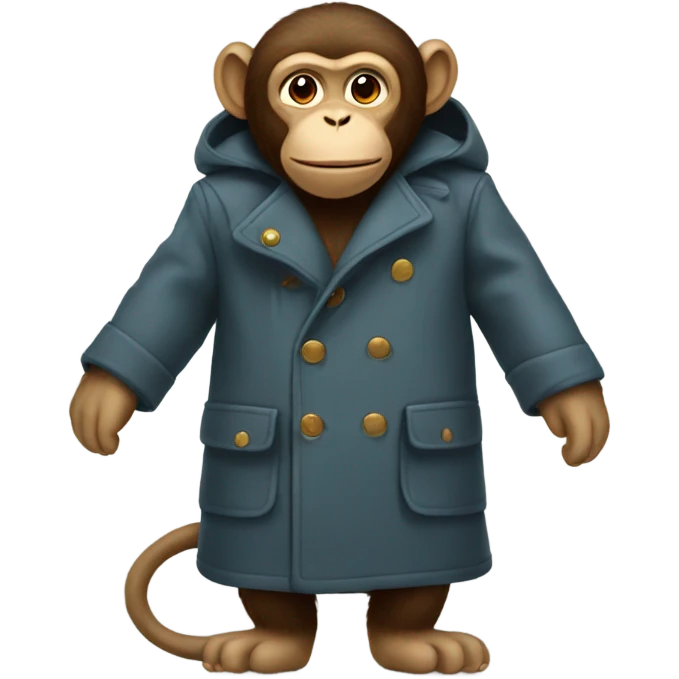Monkey in a coat emoji