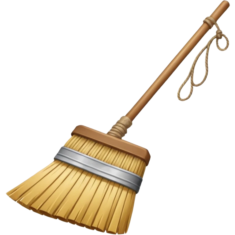 Straw bristle broom emoji