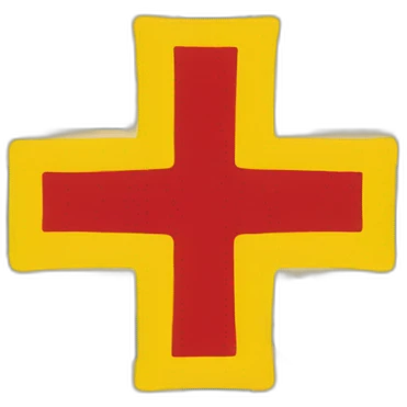 flag emoji with a blue Scandinavian cross with a red outline on a yellow background Ingermanland emoji