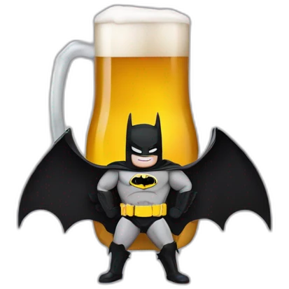 Batman avec une bière emoji