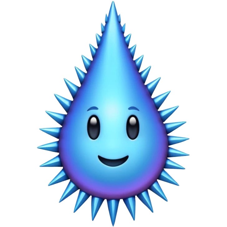 Blue tick with spiky sides emoji
