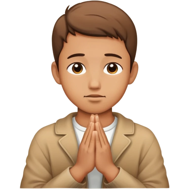 Make an emoji of a young man praying. emoji