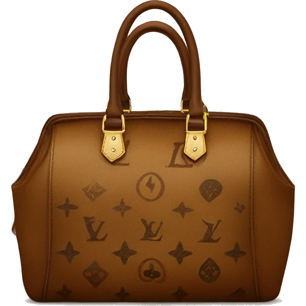 Hand bag with LV on it in Brown leather  emoji