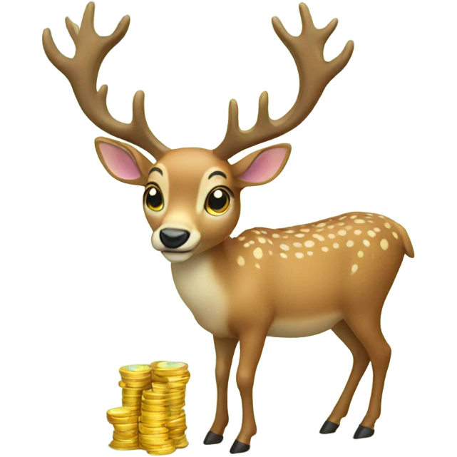 deer with money emoji