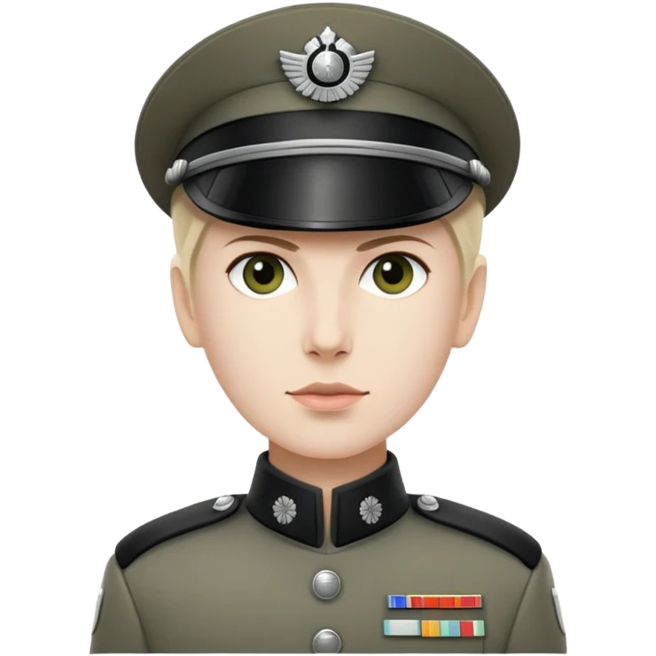 Imperial officer with cap and olive-gray uniform from Star Wars emoji