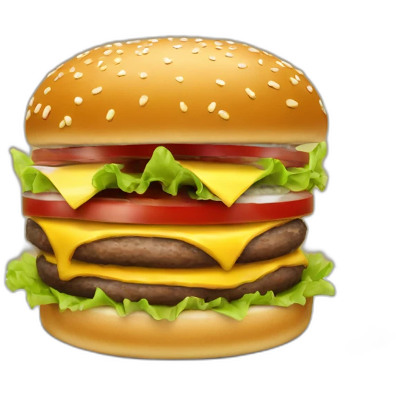 Table with hamburguer emoji