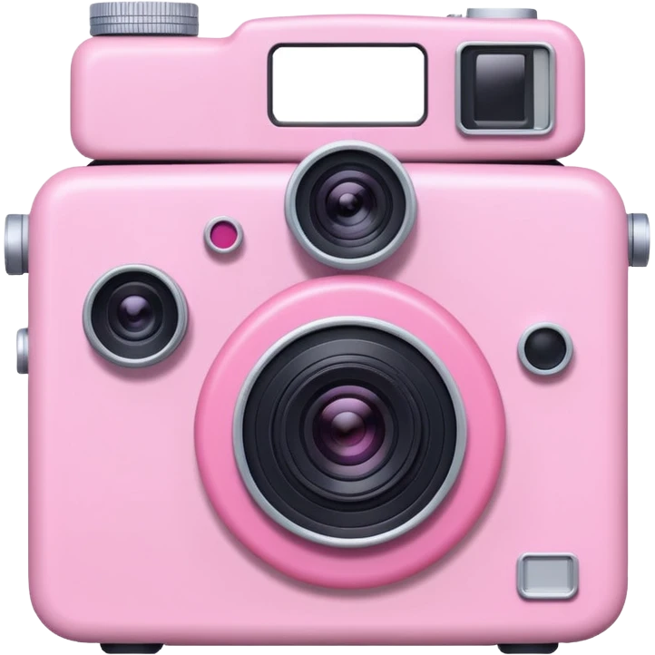 pink camera with a polaroid  emoji