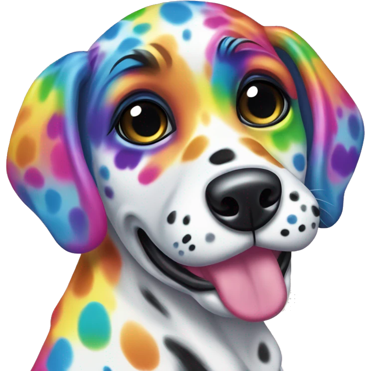 lisa frank rainbow dalmatian puppy emoji