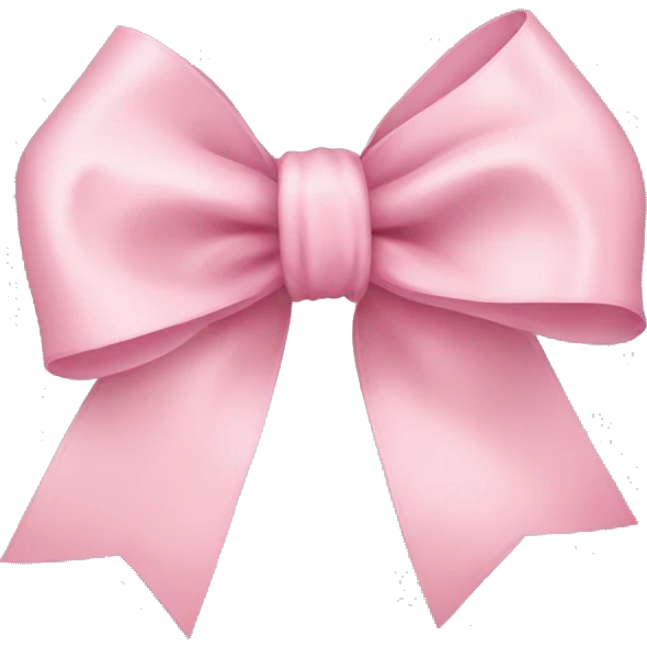 A light pink ribbon bow emoji