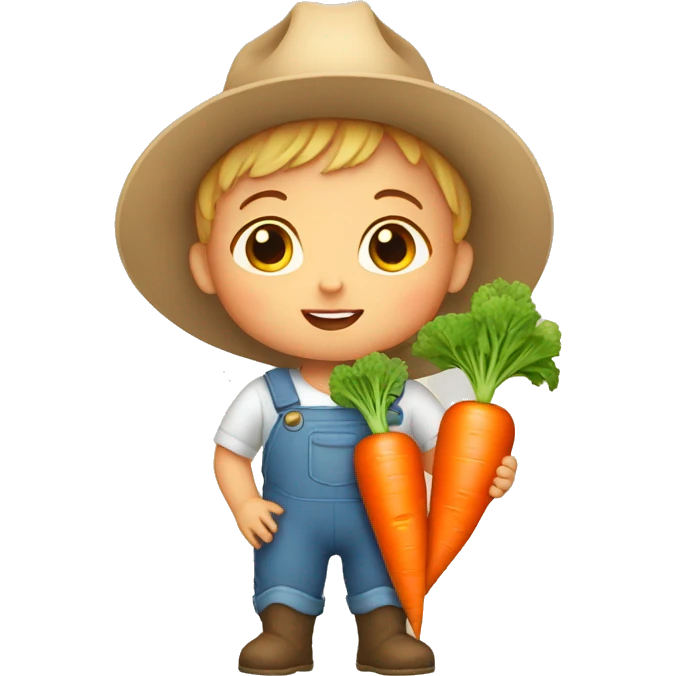 baby farmer holding carrots emoji