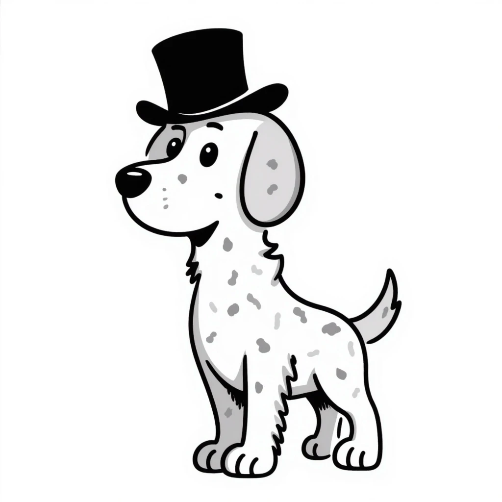 dog in a top hat emoji