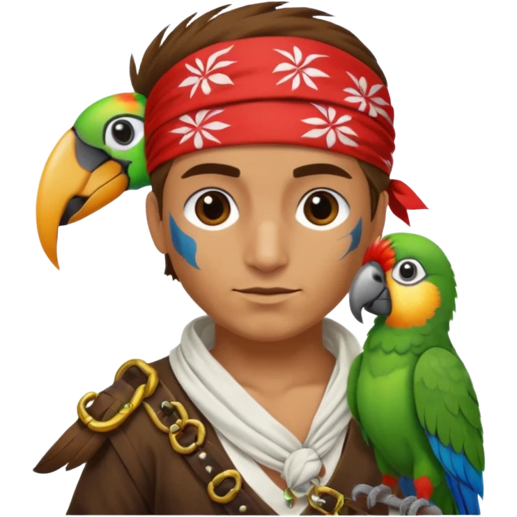 pirate and parrot emoji