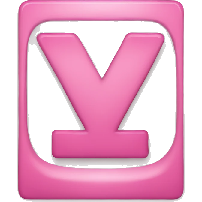 Pink letter V emoji