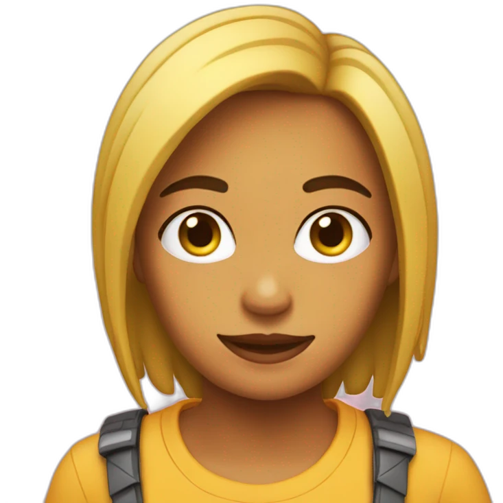 chica con coleta emoji