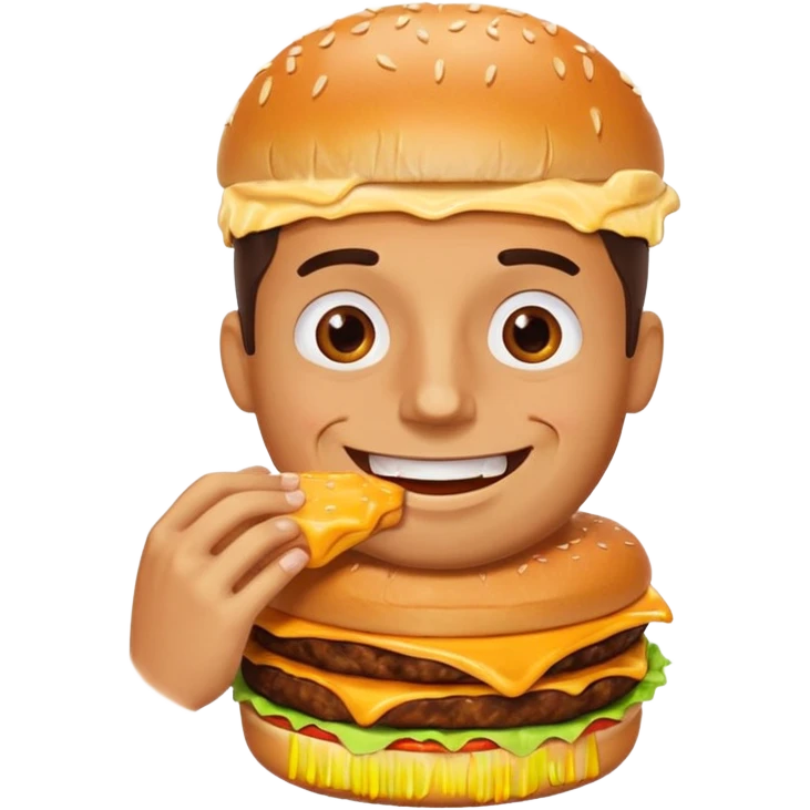 Màn eating burger emoji